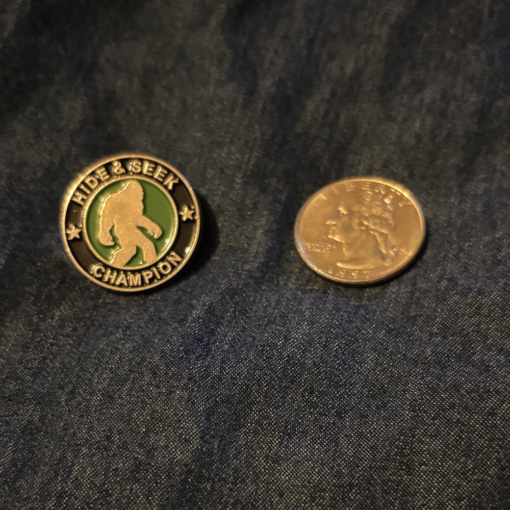 Liberty Green Hide & Seek Champion Pin